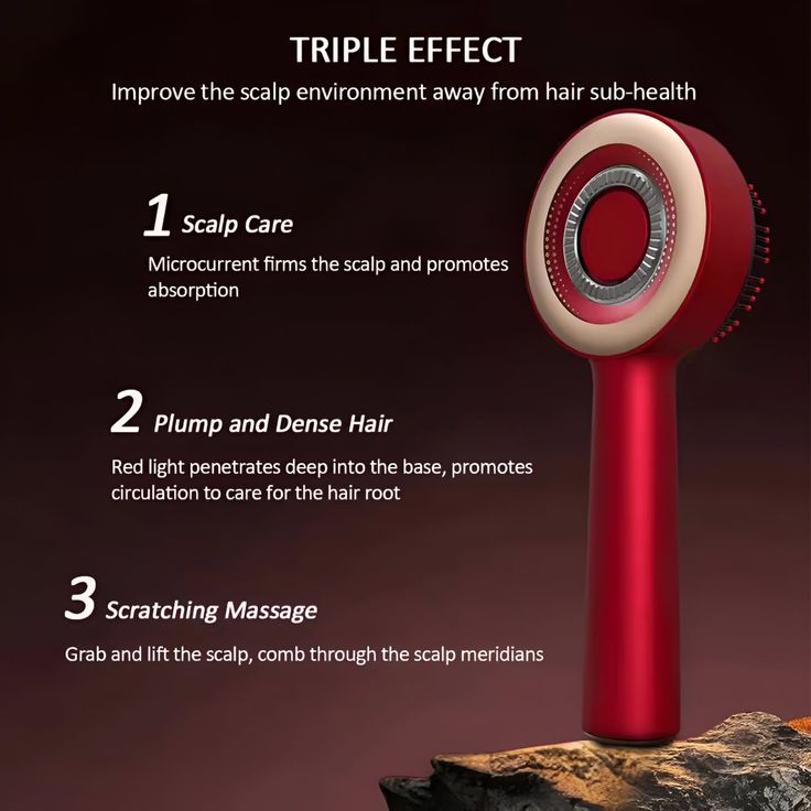 Premium 3-1 Red Light Therapy Scalp Massager Comb | Oil Massager For Scalp Hair | Electric Hair Massager Comb | Hair Massager Machine | 3 In 1 Hair Oil Applicator | Head Relaxation At Home